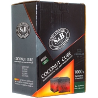 Уголь для кальяна SnB 72 кубика 25*25*25  1 кг (Кокосовый)
