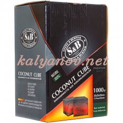 Уголь для кальяна SnB 72 кубика 25*25*25  1 кг (Кокосовый)
